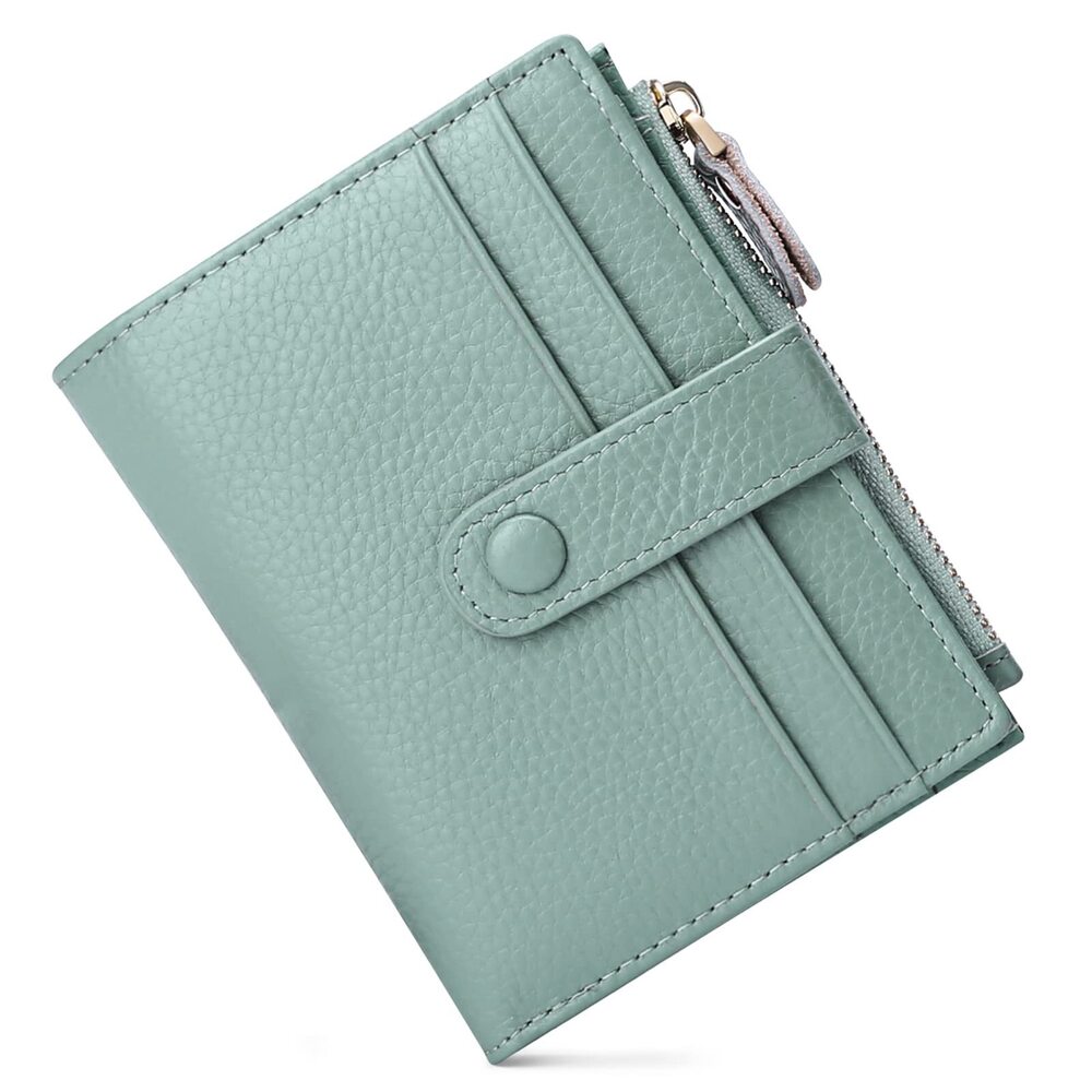 7736 Small Wallets RFID Blocking Slim Bifold Leather Wallet with Zipper - Picture 7 of 7